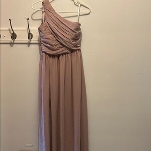 H&M One-Shoulder Dusty Pink Dress